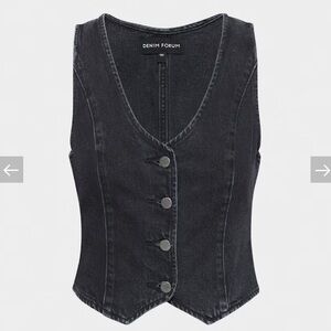 Denim Forum Aritzia ‘90s Mia Denim Vest in black eyeliner
